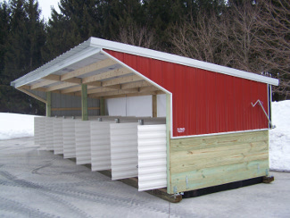 new vinyl livestock shelter